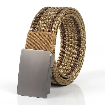 Men'S Fashion Casual Automatic Buckle Imitation Nylon Canvas Belt