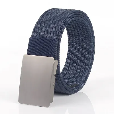 Men'S Fashion Casual Automatic Buckle Imitation Nylon Canvas Belt