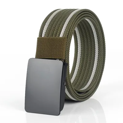 Men'S Fashion Casual Automatic Buckle Imitation Nylon Canvas Belt