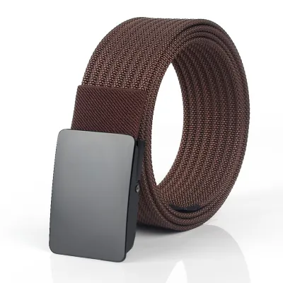 Men'S Fashion Casual Automatic Buckle Imitation Nylon Canvas Belt