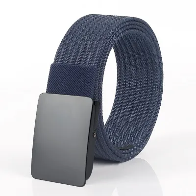 Men'S Fashion Casual Automatic Buckle Imitation Nylon Canvas Belt