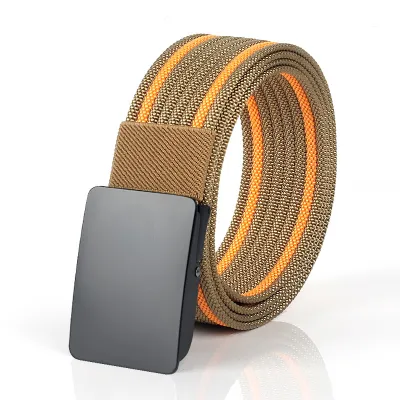 Men'S Fashion Casual Automatic Buckle Imitation Nylon Canvas Belt