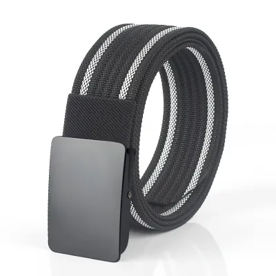Men'S Fashion Casual Automatic Buckle Imitation Nylon Canvas Belt