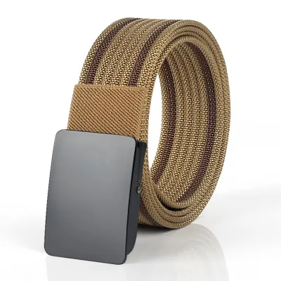 Men'S Fashion Casual Automatic Buckle Imitation Nylon Canvas Belt