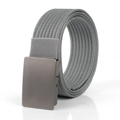 Men'S Fashion Casual Automatic Buckle Imitation Nylon Canvas Belt