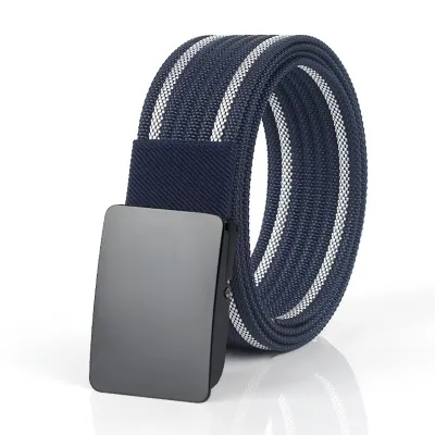 Men'S Fashion Casual Automatic Buckle Imitation Nylon Canvas Belt