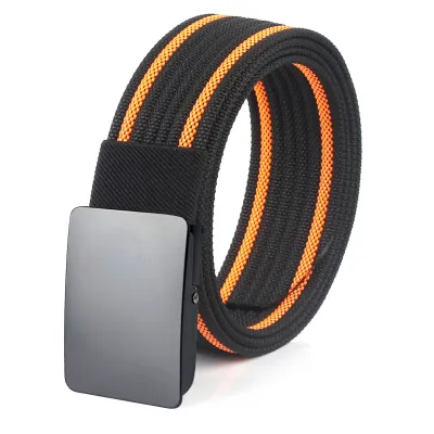 Men'S Fashion Casual Automatic Buckle Imitation Nylon Canvas Belt