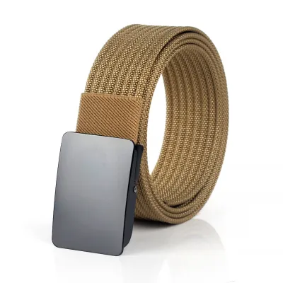 Men'S Fashion Casual Automatic Buckle Imitation Nylon Canvas Belt