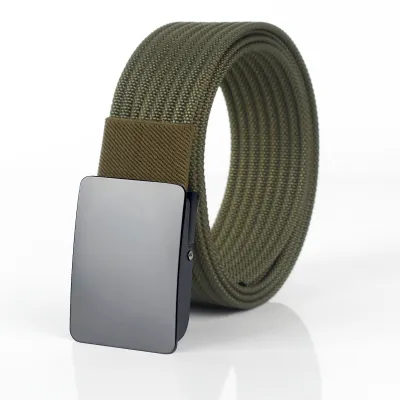 Men'S Fashion Casual Automatic Buckle Imitation Nylon Canvas Belt