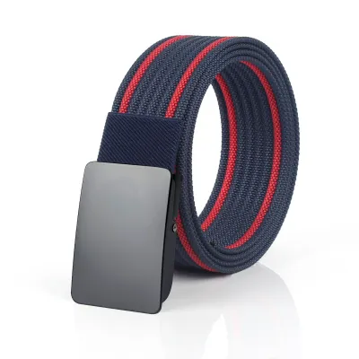 Men'S Fashion Casual Automatic Buckle Imitation Nylon Canvas Belt