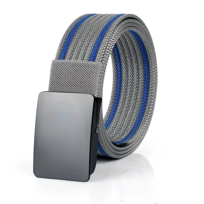 Men'S Fashion Casual Automatic Buckle Imitation Nylon Canvas Belt