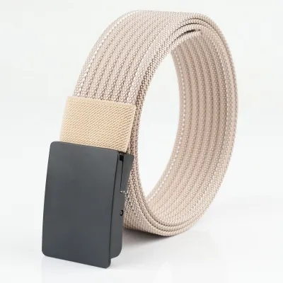 Men'S Fashion Casual Automatic Buckle Imitation Nylon Canvas Belt