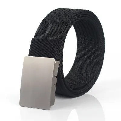 Men'S Fashion Casual Automatic Buckle Imitation Nylon Canvas Belt