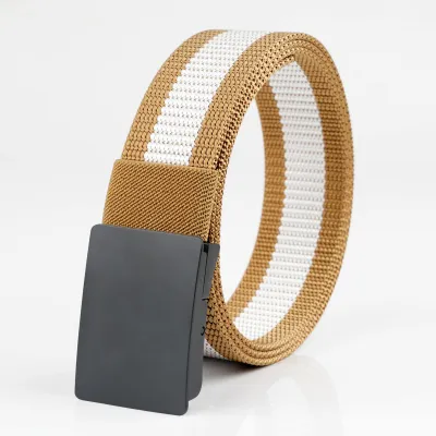 Men'S Fashion Casual Automatic Buckle Imitation Nylon Canvas Belt