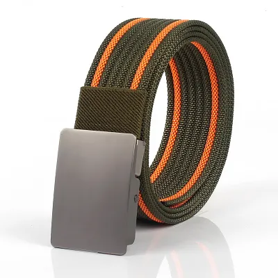 Men'S Fashion Casual Automatic Buckle Imitation Nylon Canvas Belt
