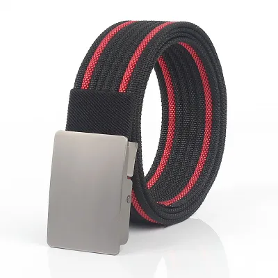 Men'S Fashion Casual Automatic Buckle Imitation Nylon Canvas Belt