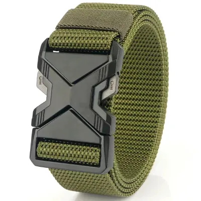 Men Fashion Solid Color Nylon Canvas Quick-Drying Belt
