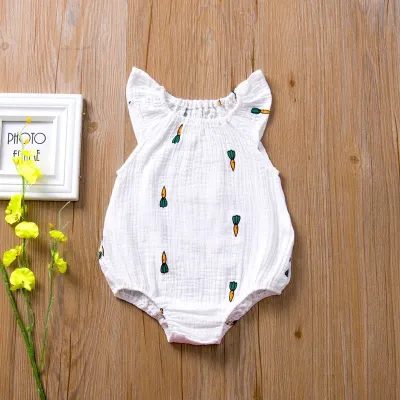 Kids Baby'S Girls Fashion Casual Cactus Printed Cartoon Pattern Bodysuits