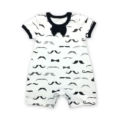 Kids Baby'S Boys And Girls Fashion Cactus Printed Cotton Short-Sleeve Jumpsuits
