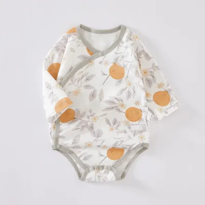 Kids Baby Boys And Girls Fashion Cactus Printed Cotton Long Sleeve Jumpsuits
