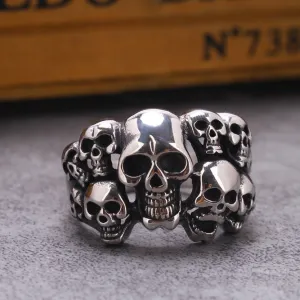 Men'S Fashion Retro Titanium Steel Skull Ring