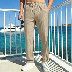 Men'S Fashion Casual Spring And Autumn Loose Breathable Straight Pants