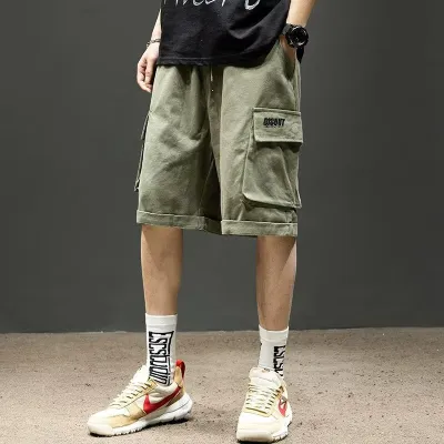 Men'S Fashion Casual Summer Solid Color Thin Pockets Loose Shorts