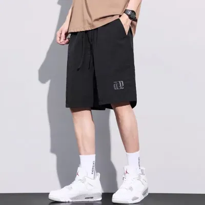 Men'S Fashion Casual Summer Solid Color Thin Quick-Drying Loose Shorts