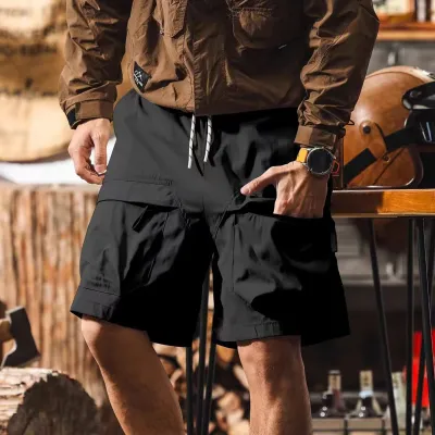 Men Fashion Casual Summer Thin Pockets Loose Shorts