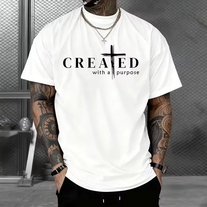 Men Fashion Casual Summer Printed Short-Sleeve T-Shirt