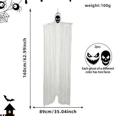 Halloween Decor Props Diy Tassel Giant Ghost Pendan Ornament