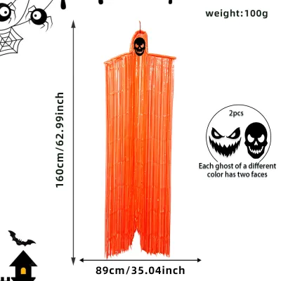 Halloween Decor Props Diy Tassel Giant Ghost Pendan Ornament