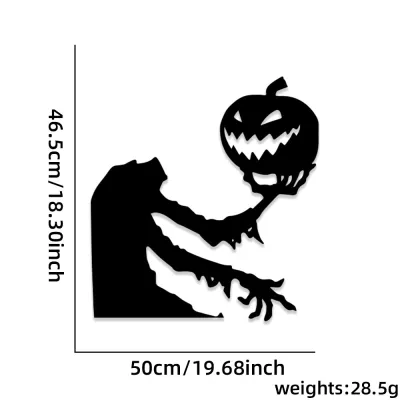 Halloween Skeleton Hand Pumpkin Door Stickers Ghost Festival Felt Cloth Wall Stickers Party Decoration