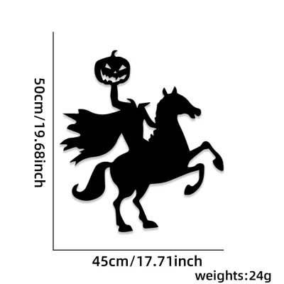 Halloween Skeleton Hand Pumpkin Door Stickers Ghost Festival Felt Cloth Wall Stickers Party Decoration