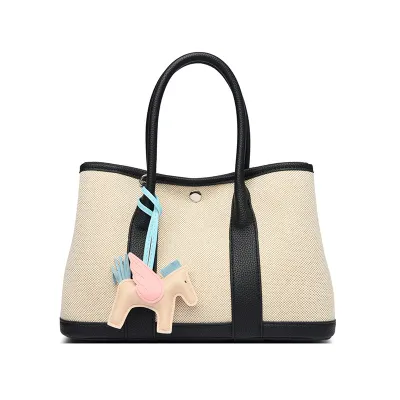 Women Fashion Casual Color Contrast Handbag