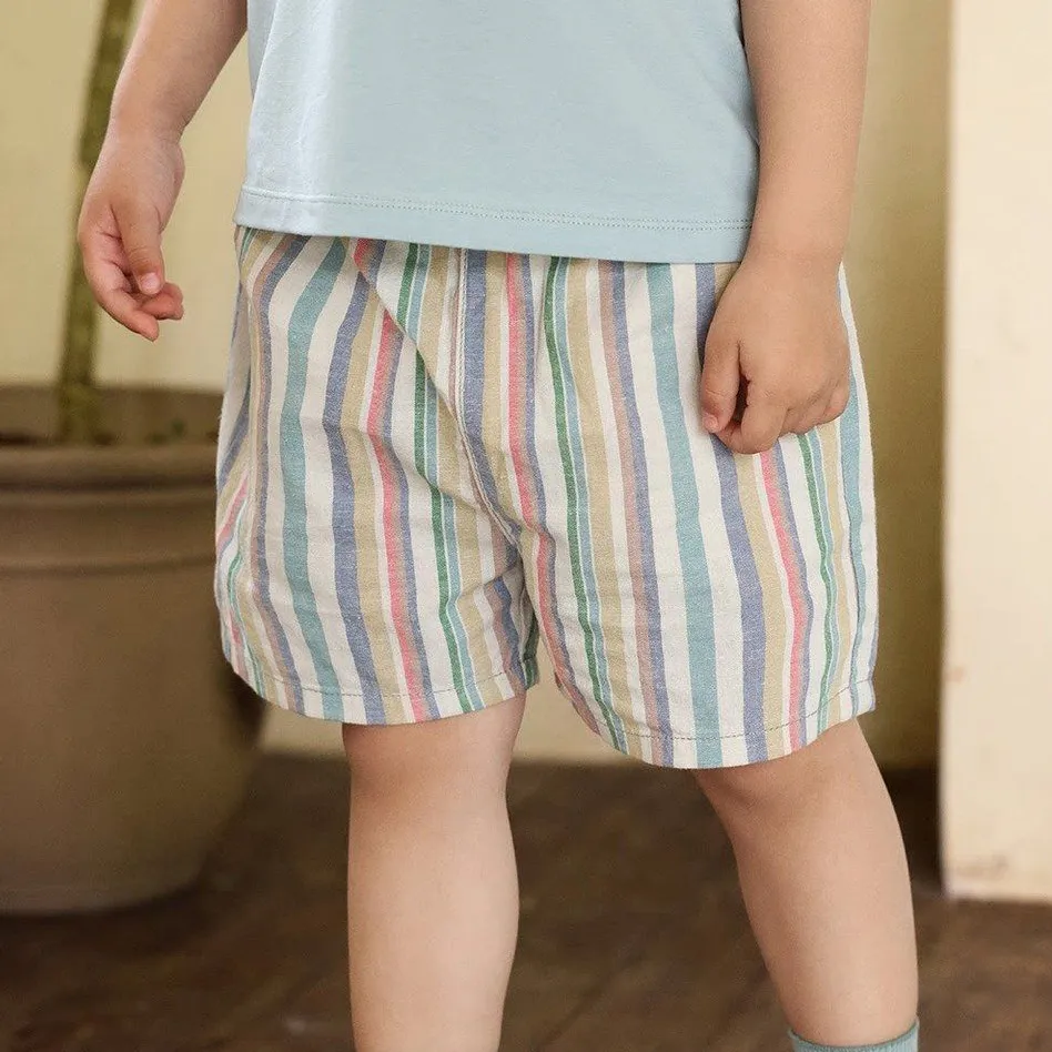 Kids Boys And Girls Fashion Casual Stripe Loose Shorts