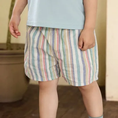Kids Boys And Girls Fashion Casual Stripe Loose Shorts