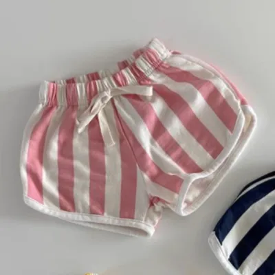 Kids Baby Boys And Girls Fashion Casual Stripe Loose Shorts