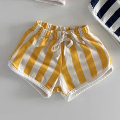 Kids Baby Boys And Girls Fashion Casual Stripe Loose Shorts