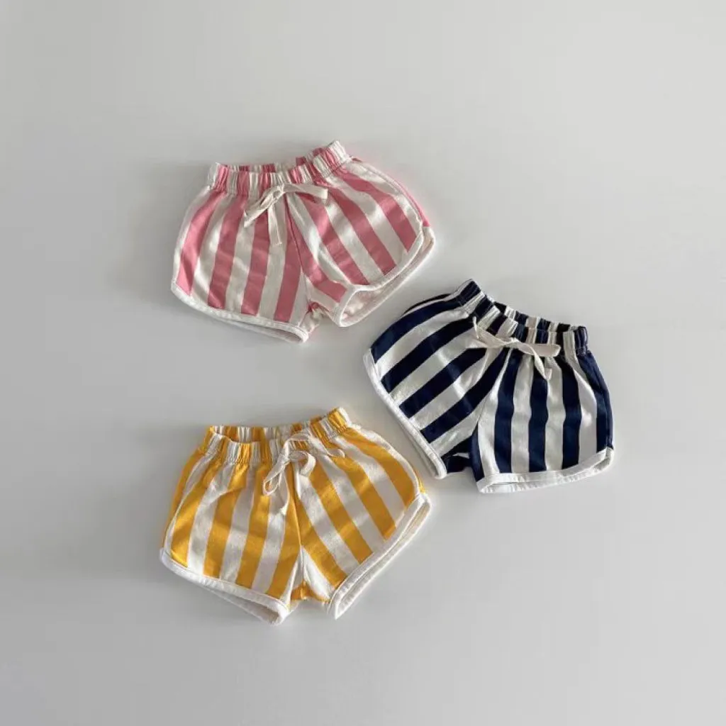 Kids Baby Boys And Girls Fashion Casual Stripe Loose Shorts