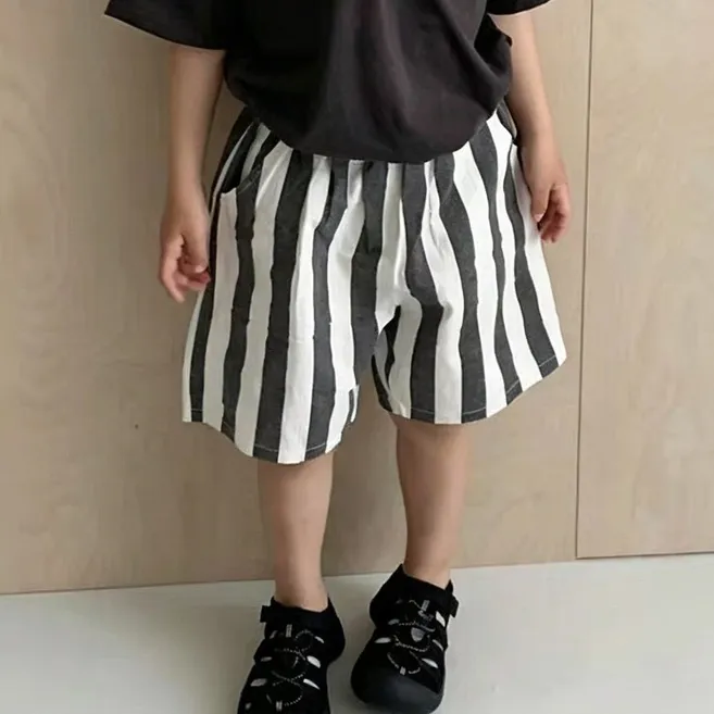 Kids Baby Boys And Girls Fashion Casual Stripe Cotton Loose Shorts