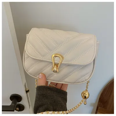 Stylish Chain Square Flip Crossbody Bag
