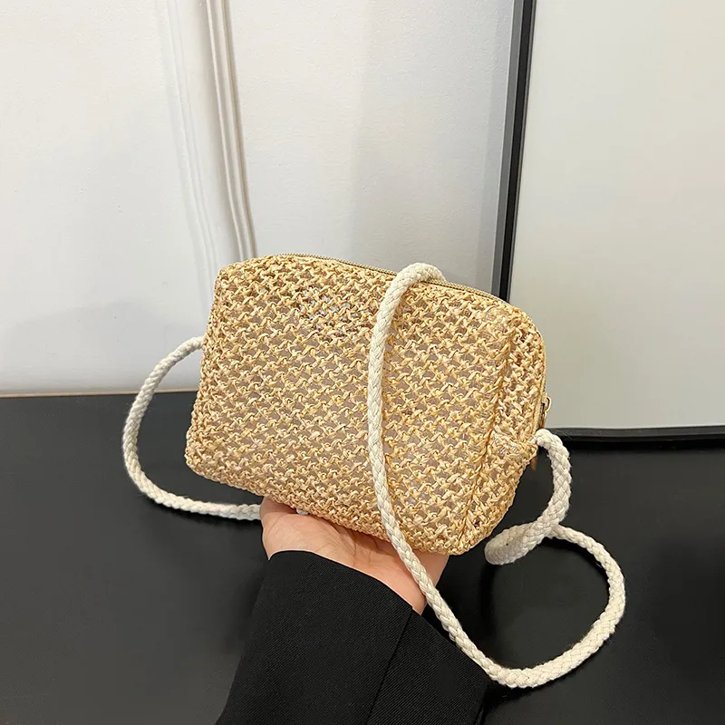 Summer Mini Straw Crossbody Bag