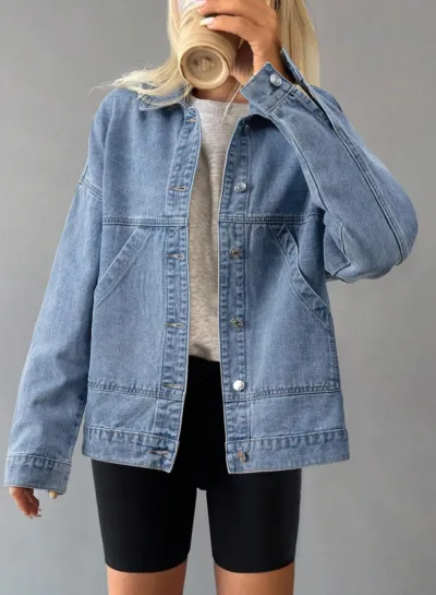 Women Fashion Loose Denim Jacket