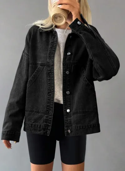Women Fashion Loose Denim Jacket