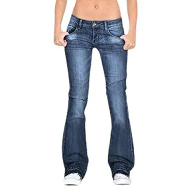 Women Fashion Skinny Stretch Flared Jeans