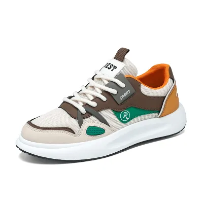 Men'S Fashion Casual Summer Breathable Mesh Lace-Up Sneakers