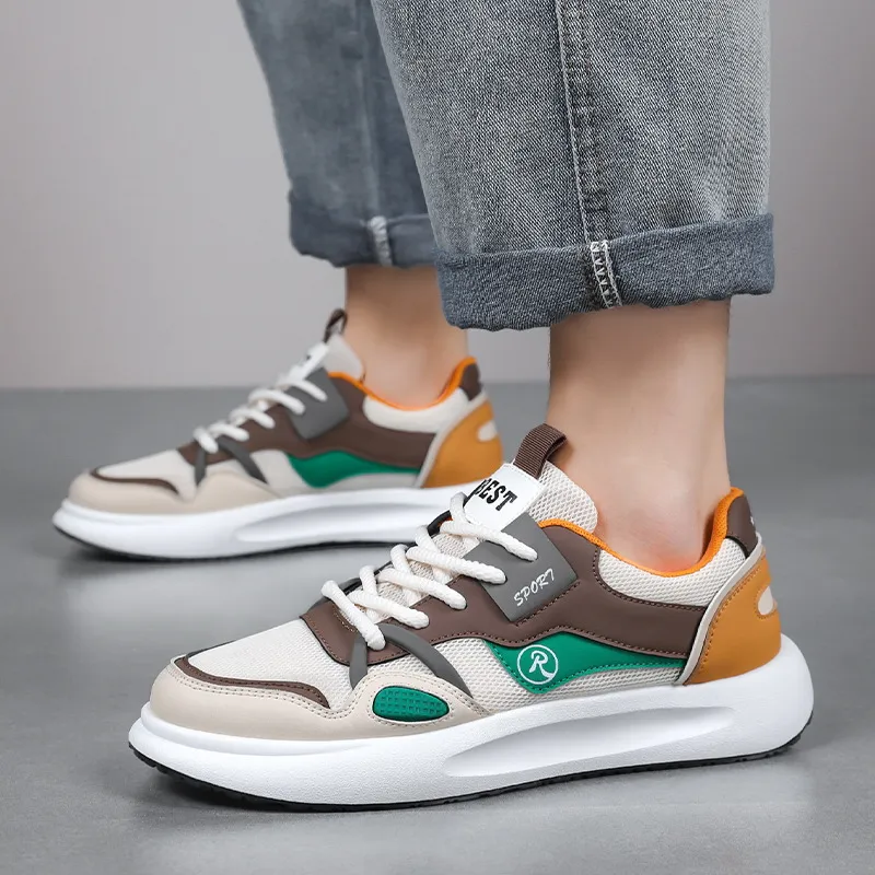 Men'S Fashion Casual Summer Breathable Mesh Lace-Up Sneakers