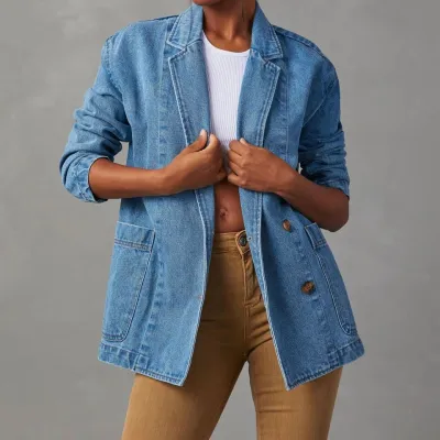 Women Fashion Denim Coat