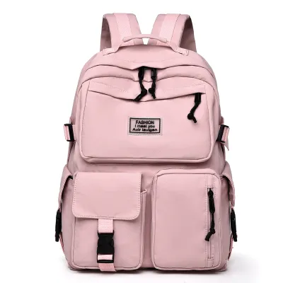 Men Fashion Casual Solid Color Large Capacity Backpack